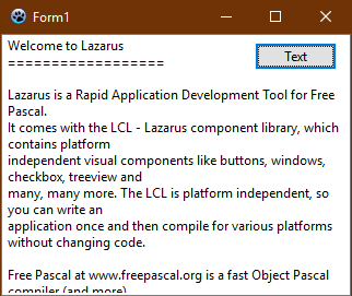 Figure 122: Text area with loaded text file