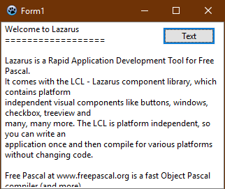 Figure 122: Text area with loaded text file 